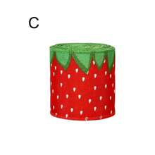1pc/5PCS Strawberry Wired Ribbon 2.5 Inch Red Pink Green Strawberry Plaid Fabric Craft Ribbon Colorful Wired Edge Ribbon For Summer DIY Craft Wreath Bow Floral Gift Box Wrapping Valentine Day - Multicolor - View 10