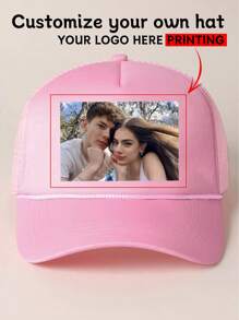 1 Customized Photo Printed Drawstring Mesh Cap - Can Be Used For Various Festivals, Couples, Reunions, Parties, Pets, Children, Landscapes, Records, Or Photos Of Characters And Scenes From Major Movies, To Create Your Unique And Exclusive Hat, Like A Photo From Valentine's Day,Durable,Engraved,Colorful,Cute,Adorable,Funny,Kawaii,Y2K,Stylish,Unisex,Casual,Custom,Personalized,Unique,Customized,Ideal Gifts For Him,Ideal Gifts For Her,Her,Boyfriend,Girlfriend,Family,Friends,For Anniversaries,For Valentine's Day,For Mother's Day,For Birthdays,For Children's Day,For Father's Day,For Graduation,For Weddings,For Housewarming - Baseball Mesh Cap With String - View 6