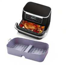 3 pièces/set Plateau de cuisson en silicone pour friteuse à air AF500, réutilisable, convient à 1x10,4L et 2x5,2L, matériau alimentaire, accessoire de friteuse à air pour la cuisine et la salle à manger