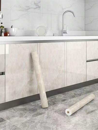 Roll Marble Contact Paper Peel Stick Countertops Kitchen Waterproof Bureau Rose Roze Countertop Covering Adhesive Vinyl Wrap Renter Friendly Wallpaper Room Home Wand Bathroom Bedroom ation Stuff Living Ho Stickers Sticker view 2