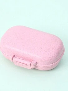 1 Stück tragbarer 4-Fach Pillenorganizer, abnehmbarer Medikamentenspender für die Reise - Verschiedenfarbig - Übersicht 8