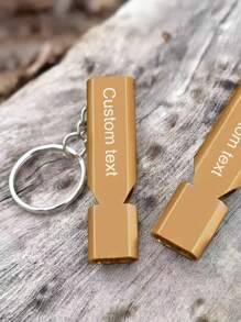[Customized] Outdoor Functional Style Survival Whistle Keychain, High Decibel Dual-Tube Design, Customizable Name, Portable Hanging Clip, Camping Hiking Hunting Emergency Rescue, Referee Cheerleading Sports Training, Multi-Functional Portable Tool, Birthday Easter Personalized Gift, Unisex Suitable For Outdoor Adventure Backpack Key Ring Car Key Attachment, Loud Reminder Positioning, Rescue Backup, Student Sports Meet Command, Portable Space-Saving, Customized Name Identification Easy To Distinguish, Lightweight Durable Daily Commute Backup - Multicolor (whistle) - View 5