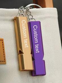 [Customized] Outdoor Functional Style Survival Whistle Keychain, High Decibel Dual-Tube Design, Customizable Name, Portable Hanging Clip, Camping Hiking Hunting Emergency Rescue, Referee Cheerleading Sports Training, Multi-Functional Portable Tool, Birthday Easter Personalized Gift, Unisex Suitable For Outdoor Adventure Backpack Key Ring Car Key Attachment, Loud Reminder Positioning, Rescue Backup, Student Sports Meet Command, Portable Space-Saving, Customized Name Identification Easy To Distinguish, Lightweight Durable Daily Commute Backup - Multicolor (whistle) - View 10