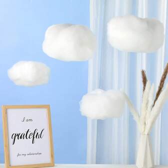 2pcs Faux Cloud Hanging Decor, Suitable For Living Room, Bedroom, Headboard, Ceiling Decoration, Wedding Room, Birthday Party, Photography Prop