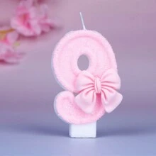 1pc Pink Butterfly Shaped Birthday Candle, Ideal For Birthday Cake Decoration, Anniversary Celebration And Romantic Dinner Table Decoration, Wedding Decoration, Valentine Decoration,Christmas - Baby Pink - View 10