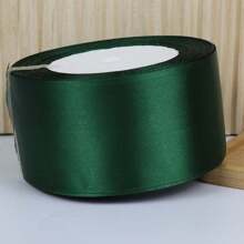1pc 25 Yards Dark Green Satin Ribbon For DIY Crafts Gift Wrapping Bows Party Wedding Christmas Decorations