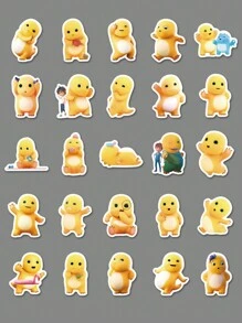 50pcs Cute Nailoong Mix 1.5-2.0 Inches PVC Cartoon Waterproof Graffiti Stickers For Office Supplies Phone Motorcycle Helmet Computer Cars Guitar Boot Home