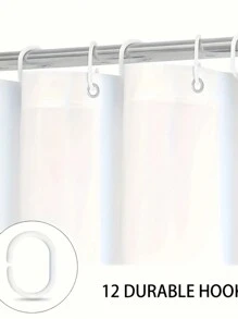 1pc/4pcs Easter Themed Shower Curtain, Easter Decoration For Autumn/Winter, Polyester Bathroom Set With 12 Hooks, Anti-Slip Bath Mat, U-Shaped Toilet Seat Cover, Home Decor