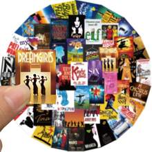 50Pcs Music Poster Stickers For Mobile Phones Computers Refrigerators Bicycles Cars Helmets Birthday Parties Christmas