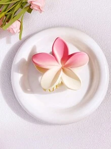 1pc/6pcs Geometric Pattern Casual Party Cute ABS Plastic Ombre Splicing Floral Hair Clips, Matte Texture, Hair Barrettes For Women