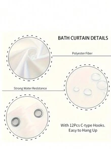 1pc/4pcs Easter Themed Shower Curtain, Easter Decoration For Autumn/Winter, Polyester Bathroom Set With 12 Hooks, Anti-Slip Bath Mat, U-Shaped Toilet Seat Cover, Home Decor