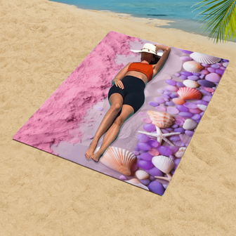 1 pieza Toalla de playa de fibra ultrafina con puntada de borde, toalla de playa de secado rápido con dibujos animados, toalla absorbente para sudor diario, toalla de baño de impresión digital para playa, hotel, natación, fitness al aire libre y tamaño extra grande. Esencial para viajes de verano, vacaciones, vacaciones y decoración de baño