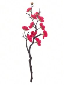 1PC/3PCS Autumn Artificial Plum Blossom Flowers Valentine's Day Gifts Bundle Decoration Wedding Decoration Bride Handheld Flower Wrist Flower Breast Material Home Dining Room Bedroom Vase Decoration Flower Bundle DIY Birthday Party Cake Material New Year Decoration Material Shooting Props Graduation