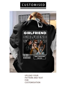 Customized Personalized Men's Loose Short Sleeve T-Shirt With , Add Your Own Images (Selfie/Family Photo/Pet Photo/Friend Photo/Party/Team/ Boyfriend/Girlfriend/Pet/Couple Matching/ Wedding Photo/Workwear) And Your Text To Design Your Personalized Printed T-Shirt,Stylish,Fashion,Hipster,Casual,Minimal Chic,Personalized,Customized,Custom,Unique,Guy Costumes,Capsule Wardrobe,Men Basic/Street Style,Ideal Gifts For Him,Boyfriend,Family,Friends,For Birthdays,For Vacation/Holiday,For School/Competition,For Sports/Climbing