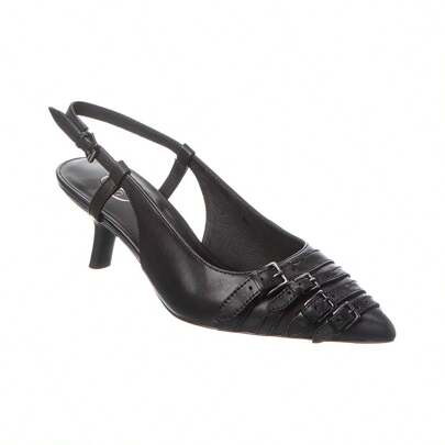 Brenda Leather Slingback Pump