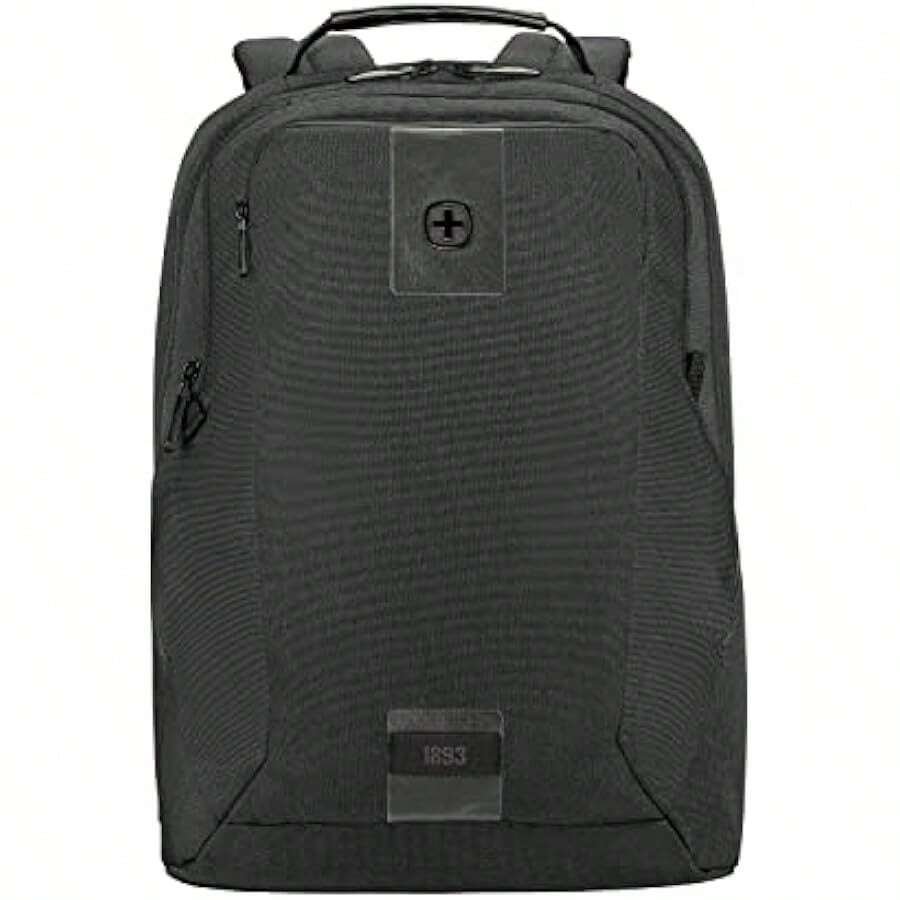 WENGER Legacy Laptoptas, notebook, aktetas, organizer, voor dames en heren, kantoor, zakenreizen, universiteit, zwart/grijs, Nachhaltig, 17 laptoptas - groot