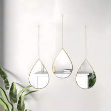 2/1 Set Water Drop Shaped Wall Mounted Mirror, Wall Decor, Home Decor, Suitable For Living Room, Bedroom, Bathroom Wall Decoration, No Electricity Needed, Unique Wall Decoration, /Thanksgiving Gift Birthday Gifts Graduation