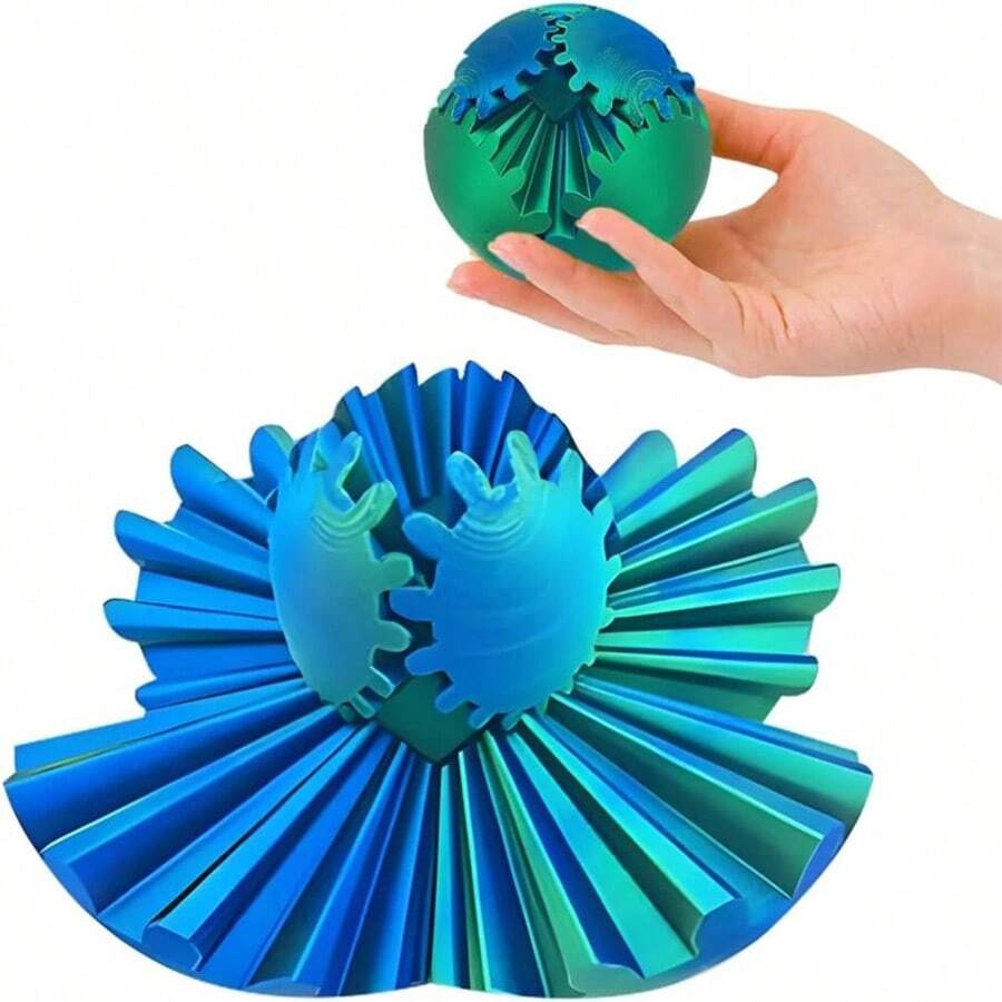 Gear ball 3d printed fidget toys spin ball or cube stress relief desk