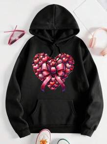 Women's Sweatshirt Valentine's Day Gem Heart Unique Print Casual Round Neck Suitable Choice