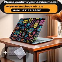 4 种设计选项兼容笔记本电脑保护套，适用于 MACBOOK Air 13 英寸 2022 2021 2020 2019 2018 A2337 M1 A2179 A1932 Retina 显示屏，带触摸 ID、保护壳和键盘，具有底部通风、防震和时尚设计