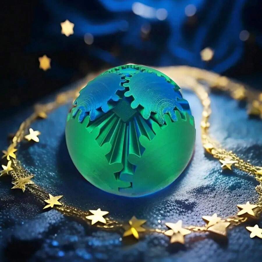 Gear ball 3d printed fidget toys spin ball or cube stress relief desk