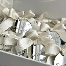 Festival Kareem Mirror Tag, Festival Table Decor, Festival Kareem Label, Acrylic Mirror Tag, Personalized Gift Tag, Easter Tags, First Favor Tags, Graduation Gift Tags, Wedding Favor Tags, Baptism Favor Tags, Multi-Functional, Ideal Gifts For Him, Ideal Gifts For Her, Boyfriend, Dad, Girlfriend, Mom, Family, Friends, Tea Room, Home, Garden, Office, For Anniversaries, For Valentine's Day, For Mother's Day, For Birthdays, For Father's Day, For Graduation, For Weddings, For Housewarming,Wedding Essentials - Silver - View 1