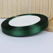 1pc 25 Yards Dark Green Satin Ribbon For DIY Crafts Gift Wrapping Bows Party Wedding Christmas Decorations