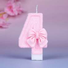 1pc Pink Butterfly Shaped Birthday Candle, Ideal For Birthday Cake Decoration, Anniversary Celebration And Romantic Dinner Table Decoration, Wedding Decoration, Valentine Decoration,Christmas - Baby Pink - View 7
