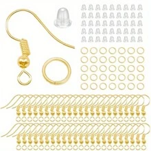150Pcs/SET Earrings Set Earring Hooks Open Jump Rings Ear Plug Connects For DIY Jewelry Making Findings Supplies Accessories