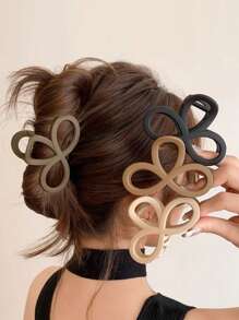 1 pièce Pince à cheveux de style princesse doux et délicat, de texture de haute qualité, de style bohème mignon, simple et élégant, de style loisir et vacances 8,5 cm/3,3 pouces, couleur marron foncé mat, convient aux femmes et aux filles pour l'utilisation quotidienne, queue de cheval haute, trajet, festival, fête, cadeau. Accessoire pour cheveux, pince à cheveux, barrette, pinces à cheveux