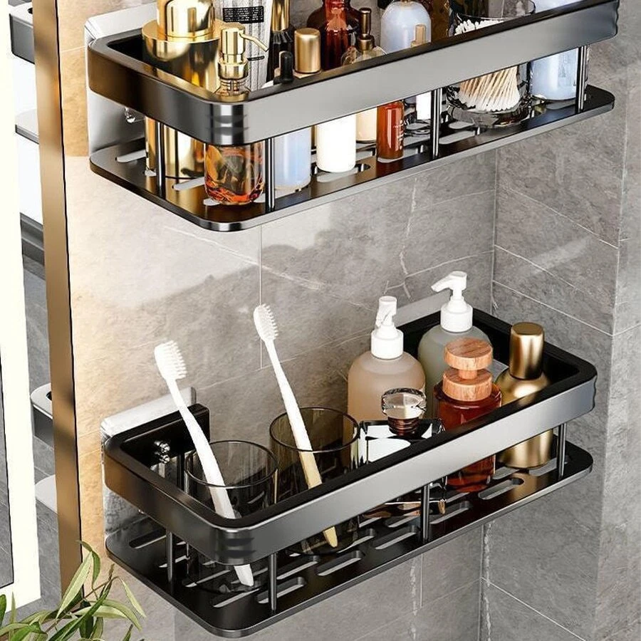 1/2 chiếc kệ đựng đồ nhà tắm treo tường, kệ treo nhà tắm không cần khoan, khay nhà tắm bằng thép không gỉ, giỏ đựng đồ dùng nhà vệ sinh, giá đựng dầu gội, sữa tắm, phụ kiện nhà tắm, dụng cụ nhà tắm, phụ kiện nhà tắm