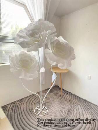 Fleur artificielle géante de 40-80 cm, tête de rose en mousse. Fleur décorative pour mariage, décor de fond, jardin, allée, scène, fournitures de fête