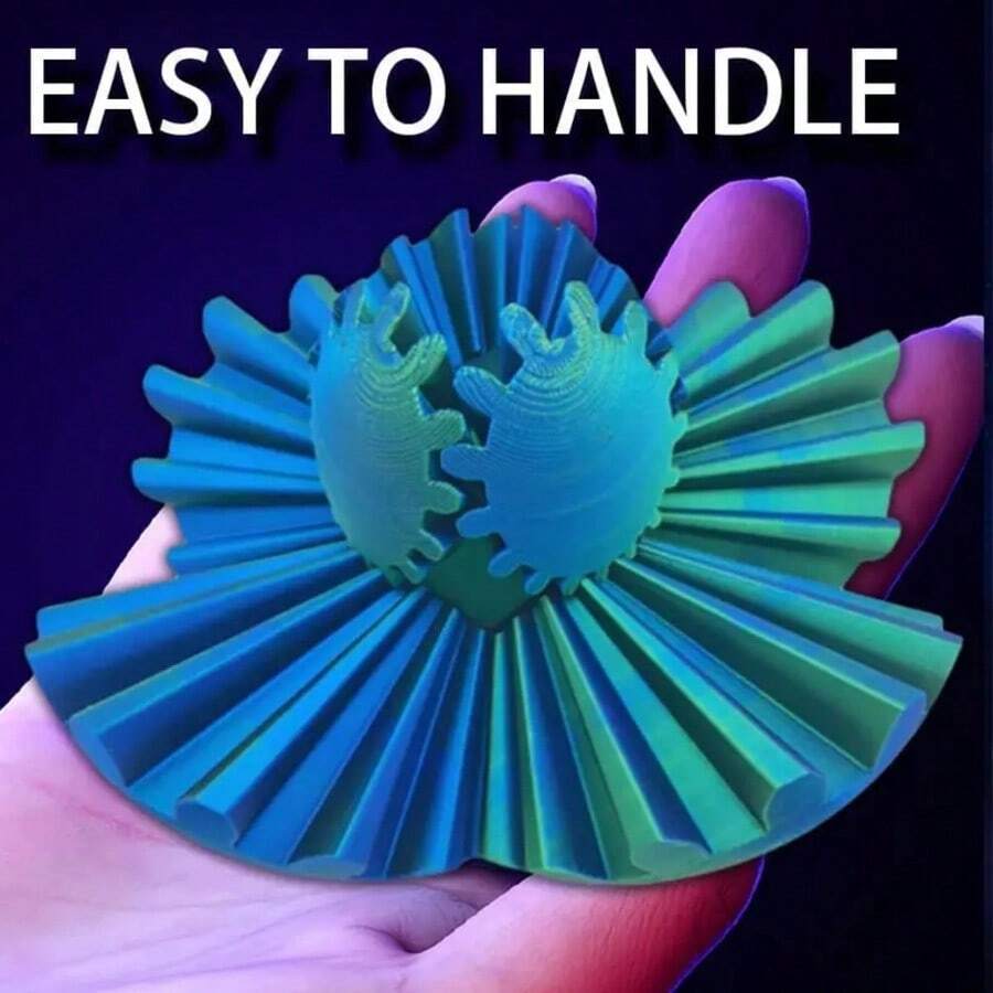 Gear ball 3d printed fidget toys spin ball or cube stress relief desk