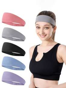 1 pieza Banda deportiva, para baloncesto, ciclismo al aire libre, hombres y mujeres, diadema de fitness, diadema, diadema, primavera y verano - Multicolor - Ver 5
