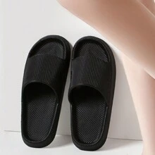 Zapatillas para mujer con suela gruesa antideslizante y resistente al desgaste con base blanda, zapatillas de estar por casa con material EVA y suela gruesa para hombres