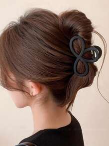 1 pièce Pince à cheveux de style princesse doux et délicat, de texture de haute qualité, de style bohème mignon, simple et élégant, de style loisir et vacances 8,5 cm/3,3 pouces, couleur marron foncé mat, convient aux femmes et aux filles pour l'utilisation quotidienne, queue de cheval haute, trajet, festival, fête, cadeau. Accessoire pour cheveux, pince à cheveux, barrette, pinces à cheveux