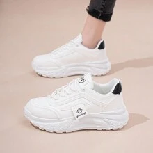 Women's Casual Sports Chunky Sneakers, Fashion Platform Shoes, Versatile For Teenagers And Students