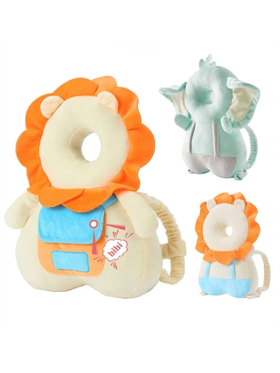 1pc Baby Walker Head Protector Toddler Adjustable Baby Head Protection Baby Learning Walking Crawling Backpack Wear Safety Pad (Bee)