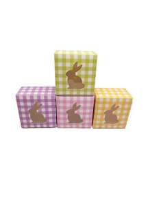 Set de 5 cajas de embalaje transparentes con diseño de conejo de dibujos animados, para empaquetar pasteles de cumpleaños, regalos de Pascua, decoraciones de fiesta festiva, caja de regalo de conejito de Pascua - Multicolor - Ver 2