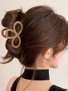 1 pièce Pince à cheveux de style princesse doux et délicat, de texture de haute qualité, de style bohème mignon, simple et élégant, de style loisir et vacances 8,5 cm/3,3 pouces, couleur marron foncé mat, convient aux femmes et aux filles pour l'utilisation quotidienne, queue de cheval haute, trajet, festival, fête, cadeau. Accessoire pour cheveux, pince à cheveux, barrette, pinces à cheveux