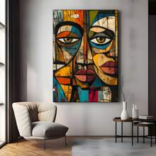 African Abstract Art Canvas Prints,1 PC Keyword Wooden Framed Canvas Painting - Thickness 2. 25cm/0. 9inch, Home Gift Decoration Room Decoration Aesthetic Wall Decoration Art Perfect Gift Autumn And Winter Wall Decoration Living Room Decoration Bedroom Decoration Kitchen Decoration Entry Decoration Bathroom Decoration Direct Wall Painting High Quality Wall Painting Poster - Nhiều màu - Xem 4