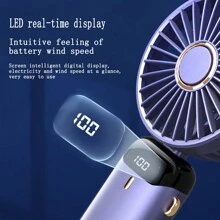2025 New Handheld Mini Desk Fan, Portable Rechargeable Foldable Display Aroma Diffuser Small Electric Fan