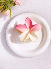 1pc/6pcs Geometric Pattern Casual Party Cute ABS Plastic Ombre Splicing Floral Hair Clips, Matte Texture, Hair Barrettes For Women
