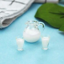 娃娃屋微缩仿真迷你果汁壶和牛奶壶装饰 - 果汁壺套裝 - 查看 7