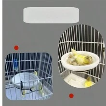1 set di kit per nidi di uccelli, comprende una casetta per uccelli in plastica con supporto e materiale per il nido, nido sospeso adatto per l allevamento di stornelli, passeri, include nido di piume, casetta per uccelli in plastica, cuscinetto per nidi in lana, nido per uccelli, forniture per uccelli