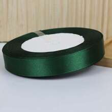 1pc 25 Yards Dark Green Satin Ribbon For DIY Crafts Gift Wrapping Bows Party Wedding Christmas Decorations