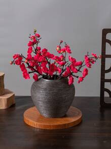 1PC/3PCS Autumn Artificial Plum Blossom Flowers Valentine's Day Gifts Bundle Decoration Wedding Decoration Bride Handheld Flower Wrist Flower Breast Material Home Dining Room Bedroom Vase Decoration Flower Bundle DIY Birthday Party Cake Material New Year Decoration Material Shooting Props Graduation