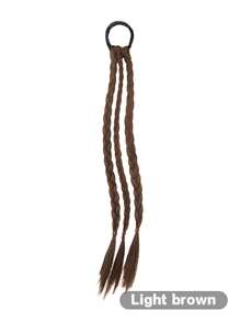 18-Inch Sweet Punk Braided Wig, Messy Braids/Boxer Braids Style, Bicolor Fashionable, Handmade Braided Hair Scrunchies - Multicolor - View 11