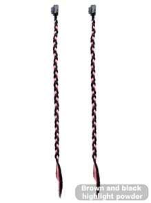 18 英寸女孩可拆卸辫子耳环式可爱朋克辫子适合舞台表演，时尚隐形小辫子