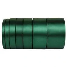 1pc 25 Yards Dark Green Satin Ribbon For DIY Crafts Gift Wrapping Bows Party Wedding Christmas Decorations